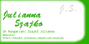 julianna szajko business card